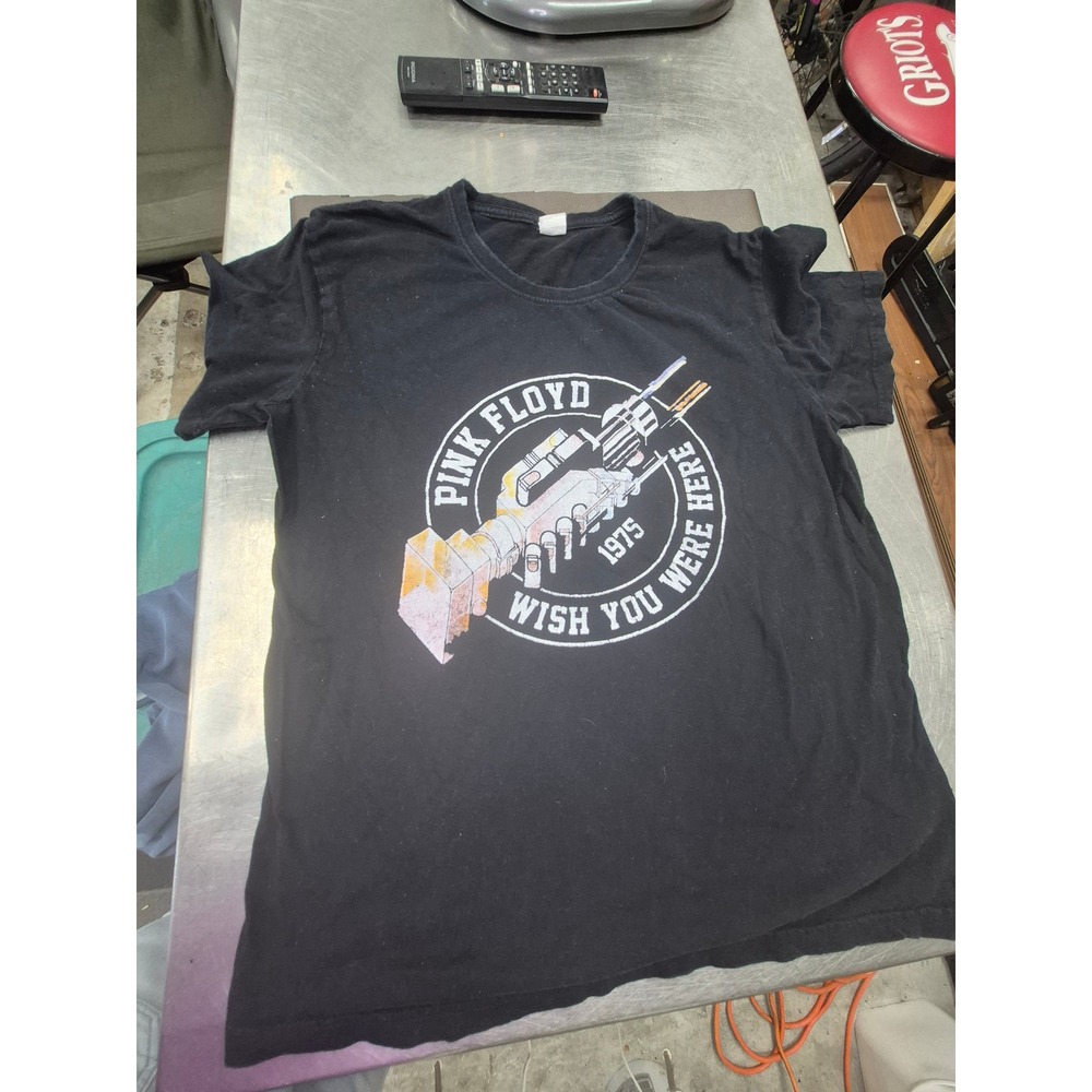 Pink Floyd Wish You Were Here 1975 Graphic Print Black T Shirt Medium‎ Rock